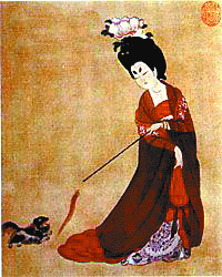 头戴一枝芳——赏唐代《簪花仕女图》 - 女性艺术家网